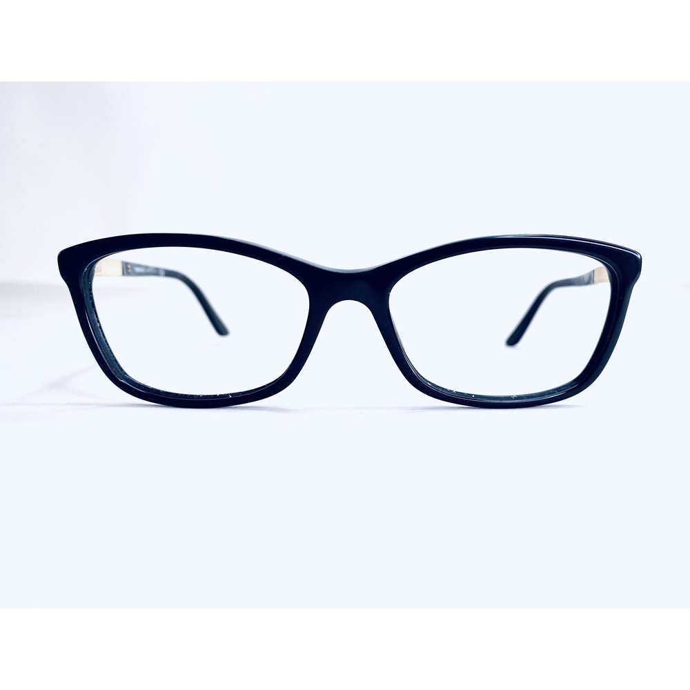 Versace Black Wayfarer Gold Temple Eyeglasses Italy MOD 3186 GB1 54 16 140
